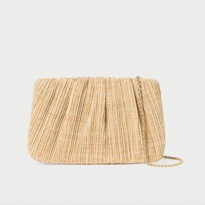 Loeffler Randall Brit Natural Flat Pleated Clutch